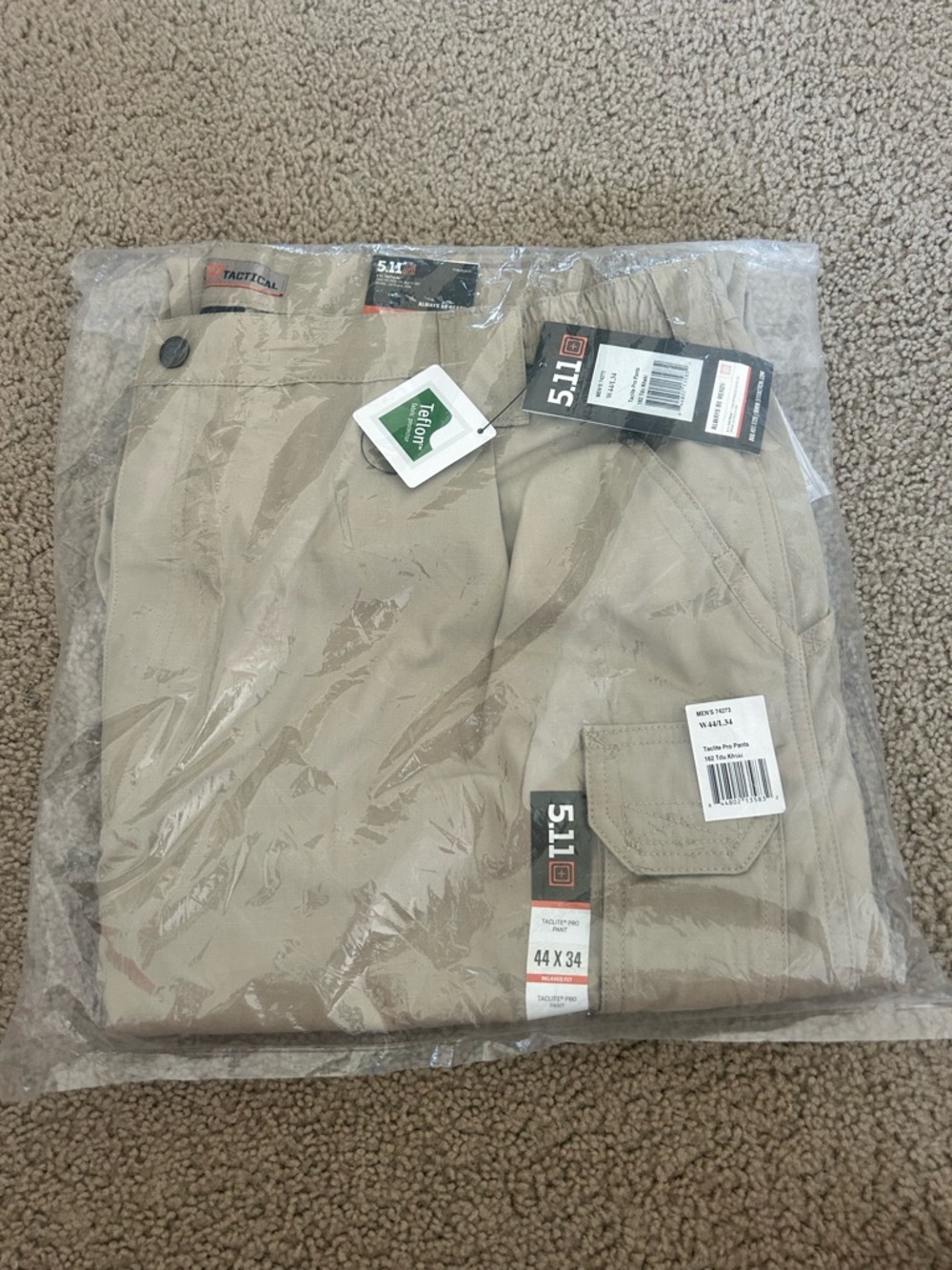 5.11 Tactical Men's Khaki Cargo Pants